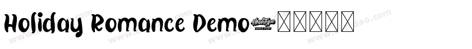 Holiday Romance Demo字体转换